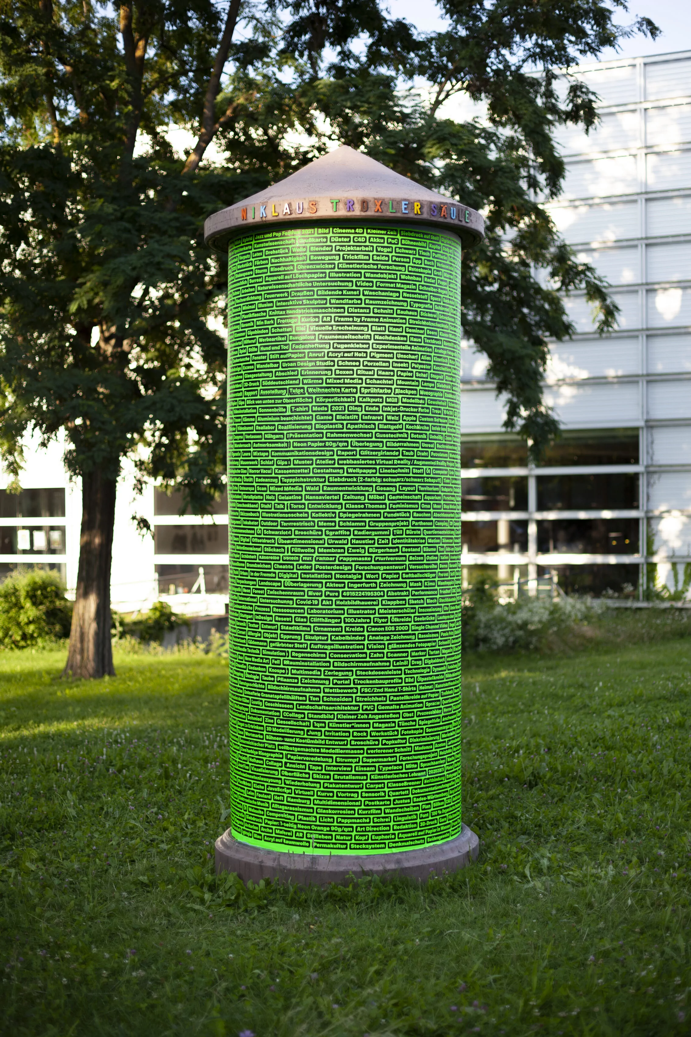 Billboard column for the ABK Stuttgart Rundgang 2021