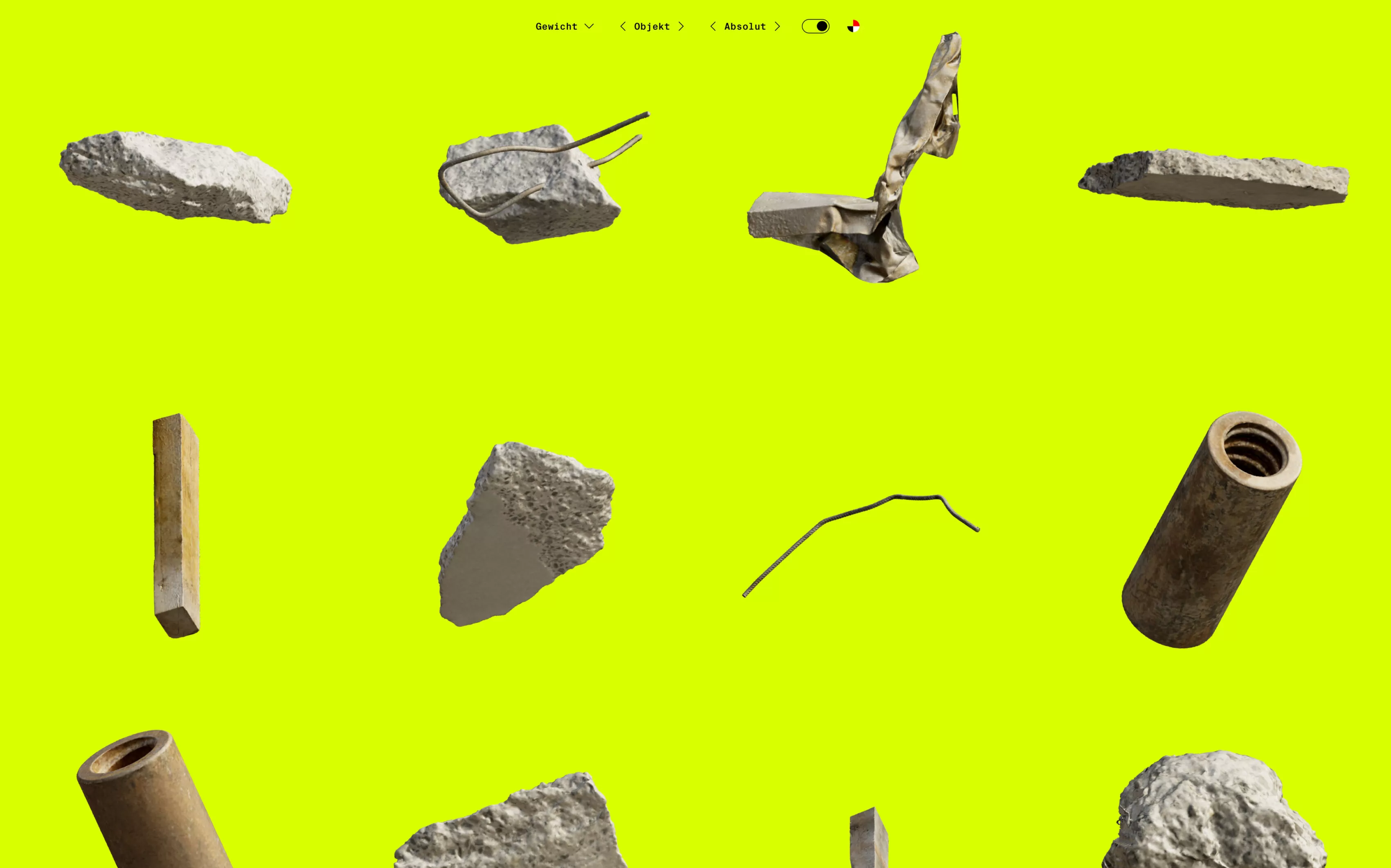 Website for Anima Ona‘s Archaeology of a city mine