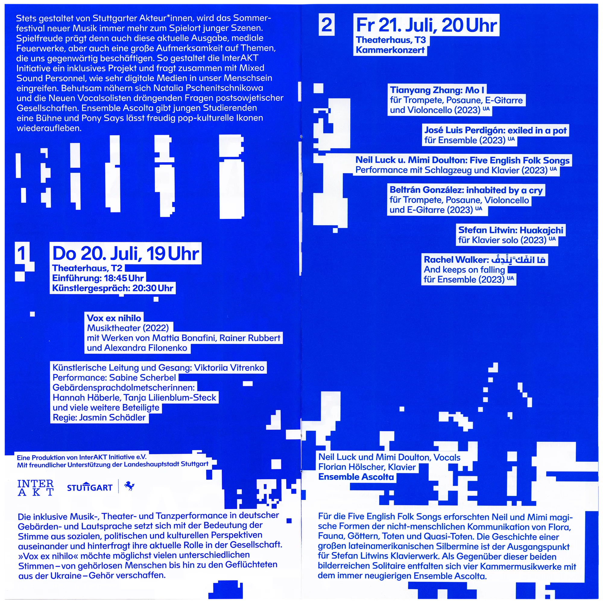 Brochure for Sommer in Stuttgart 2023