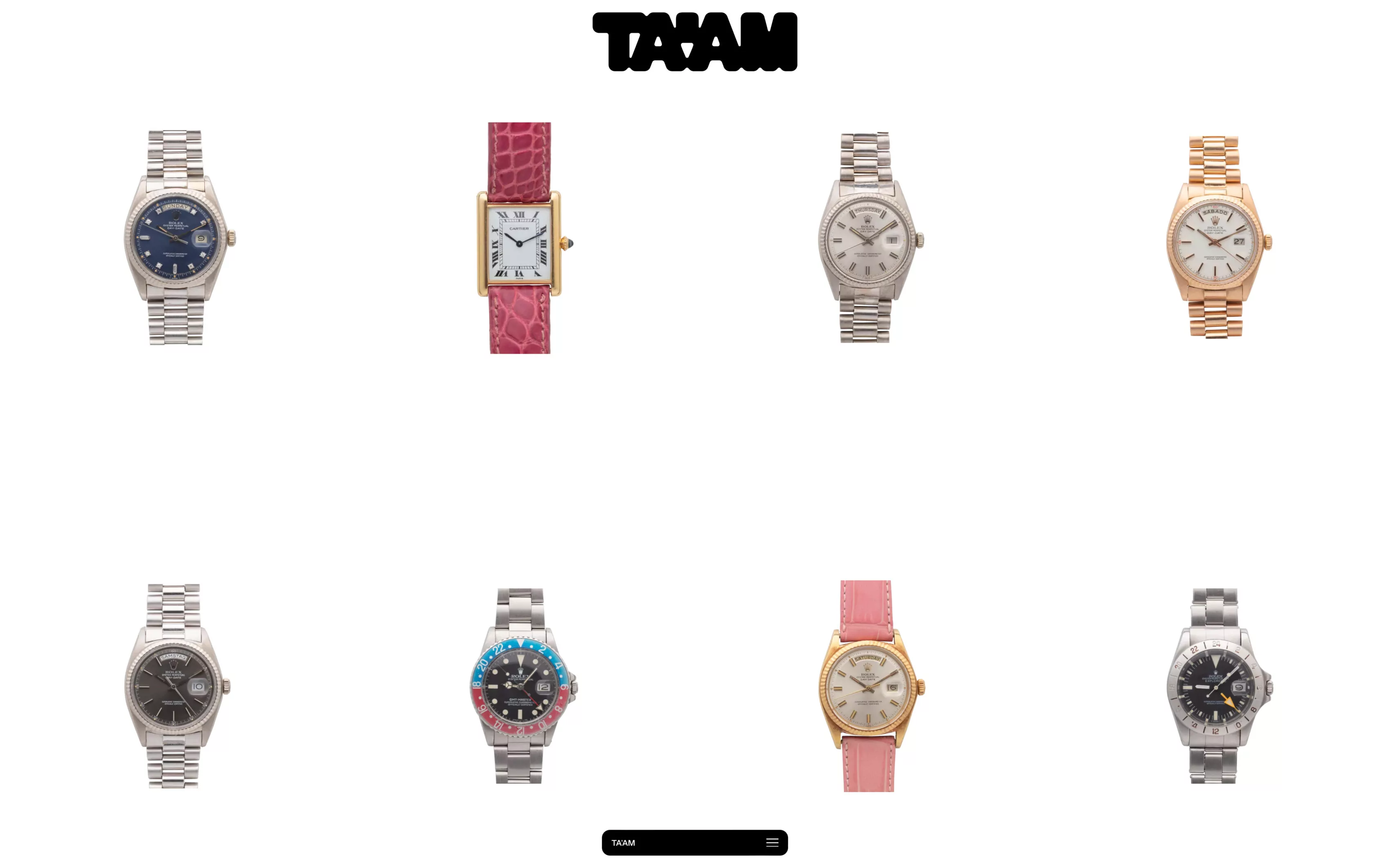 Website for TAAM Watches